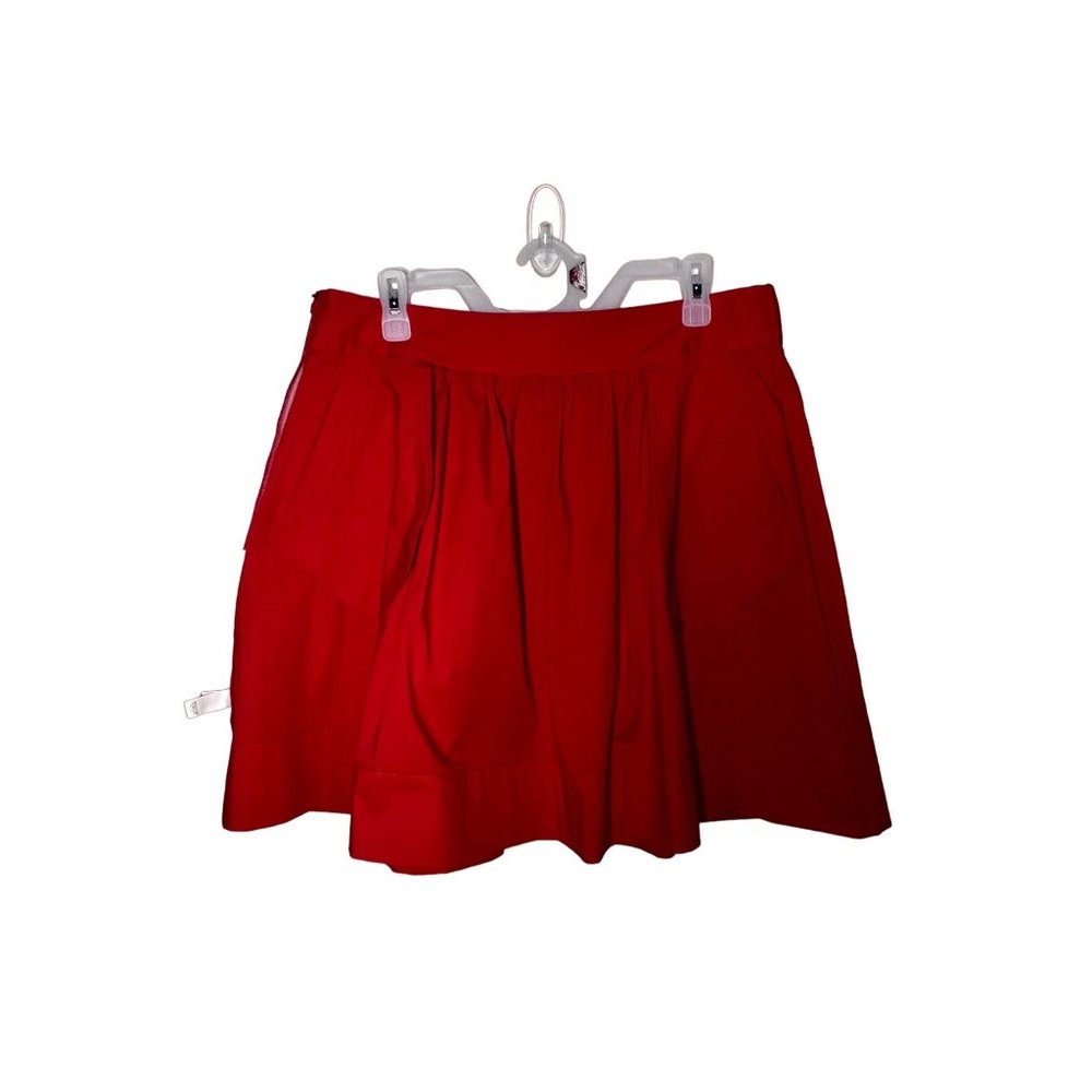 NWT Banana Republic A-Line imperial red short flowy skirt side pockets size 12 - Picture 13 of 16